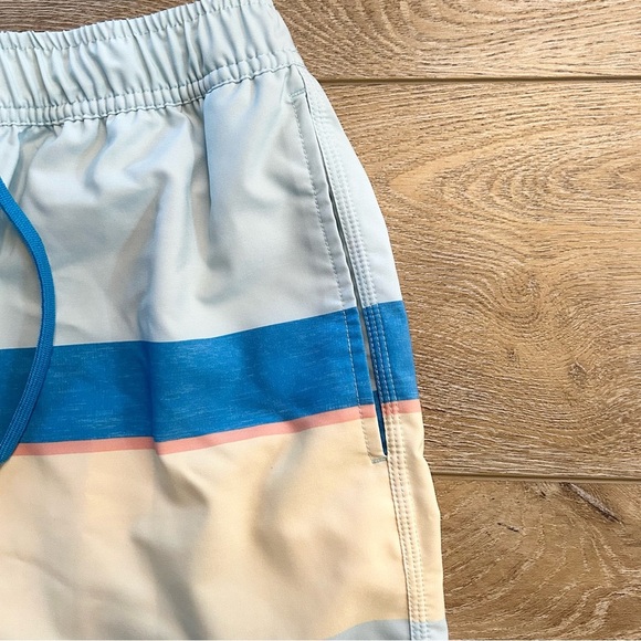 O’NEILL Swimming Trunks Shorts Sz Large Pastel Wide Striped Elastic Drawstring - Picture 6 of 9